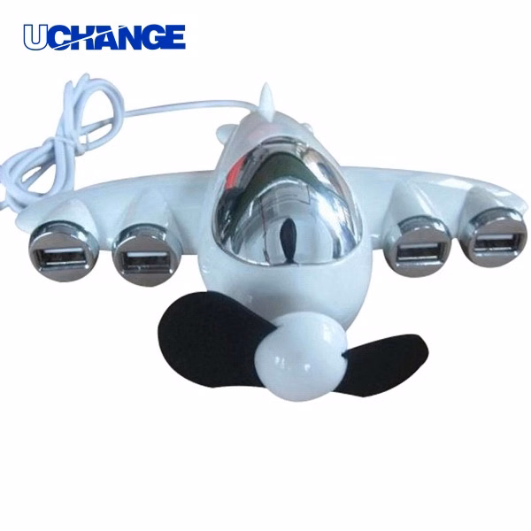 Airplane-Themed 4-Port USB Hub Novelty Power Splitter