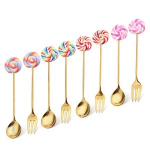 Lollipop Dessert Coffee Spoon Or Fork 1
