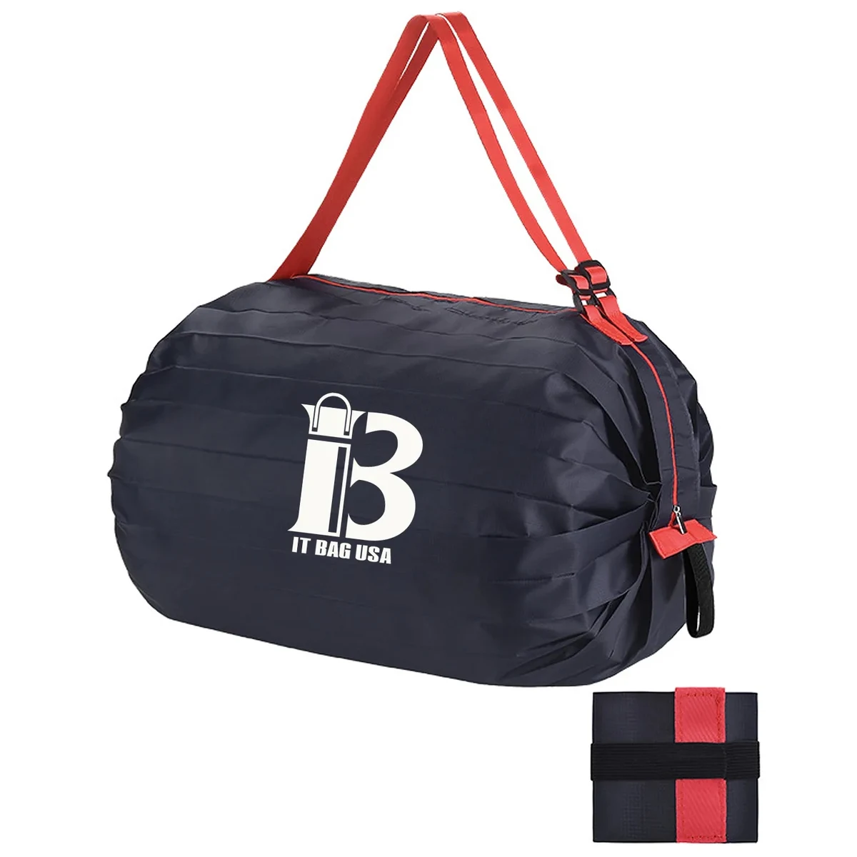 Portable Large Capacity Reusable Grocery Bag, custom tote bag with logo imprint 1