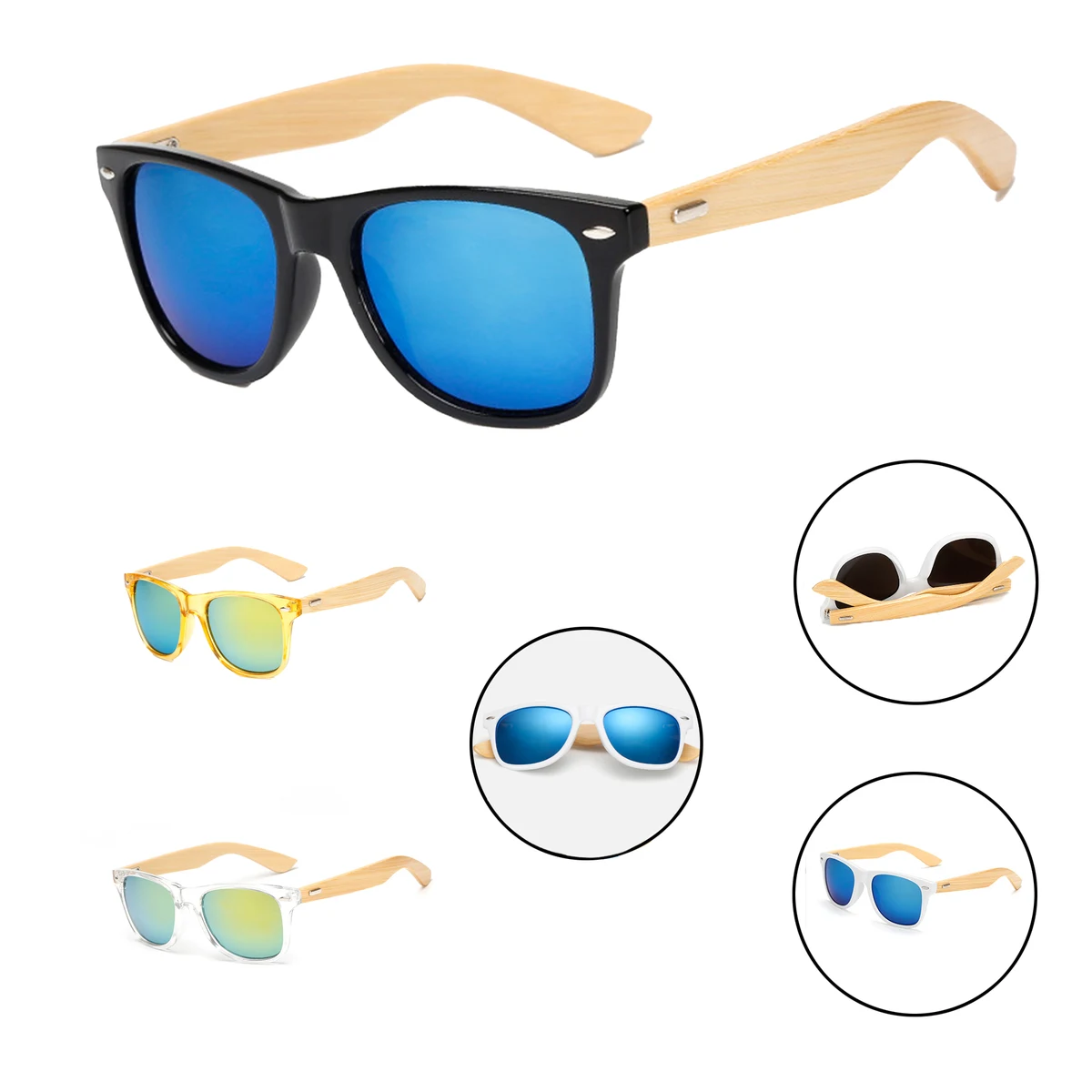 Classic Wood Temple Sunglasses 1