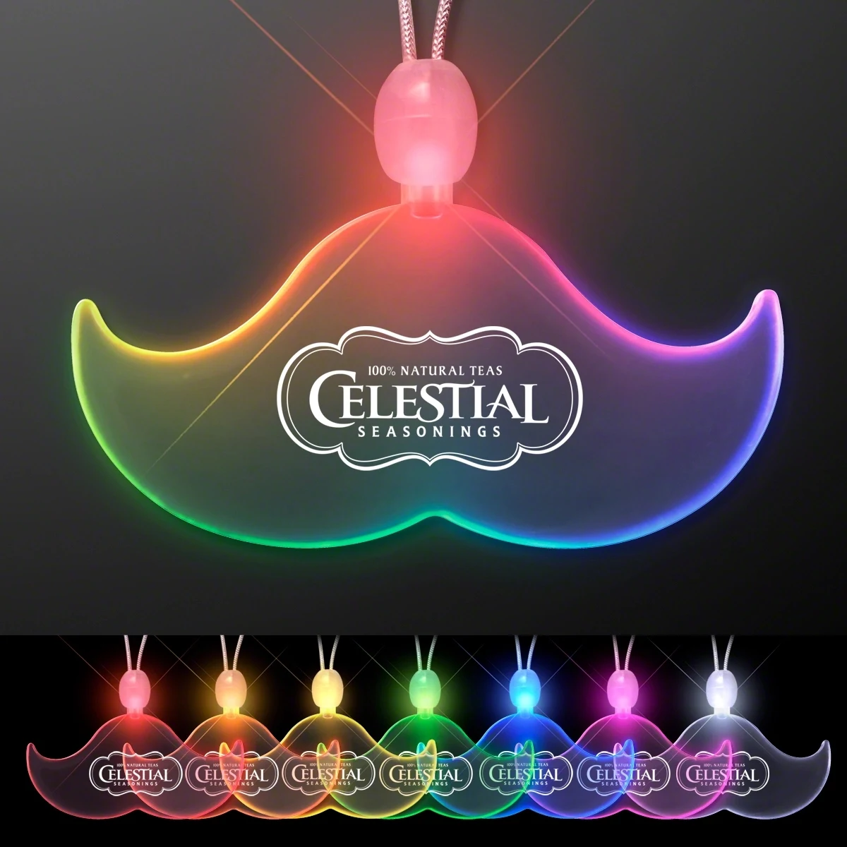 Acrylic Mustache Shape Necklace with LED 1