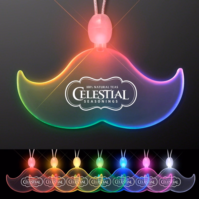 Acrylic Mustache Shape Necklace with LED