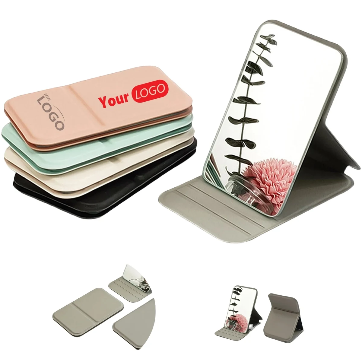 Stainless Steel Ultrathin Folding Makeup Mirror MOQ50 1