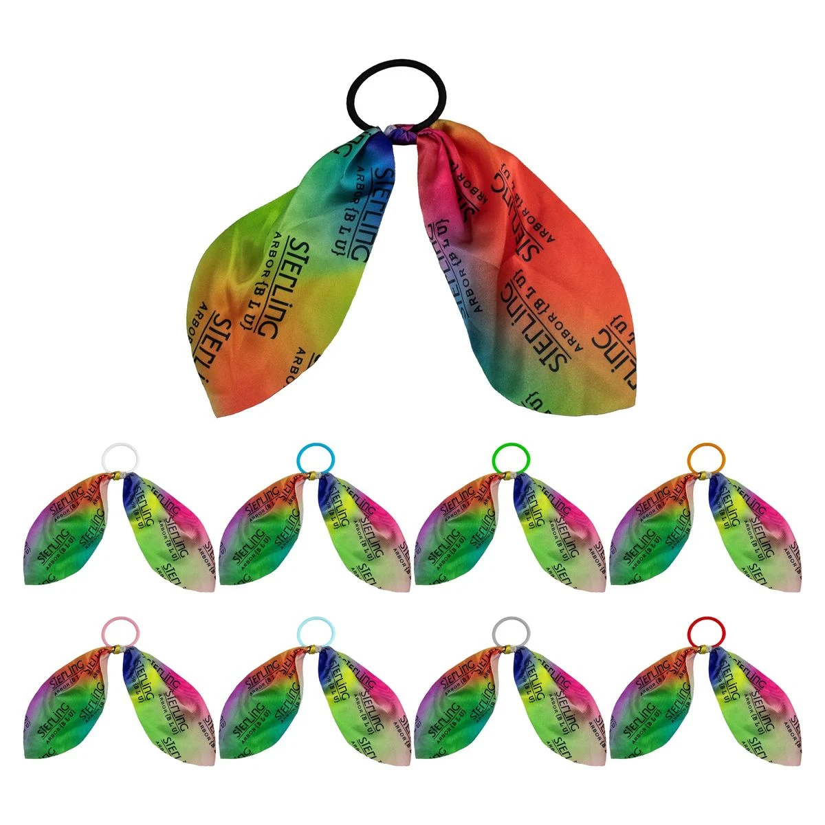 Shiny Full Color Bow Hair Tie 1