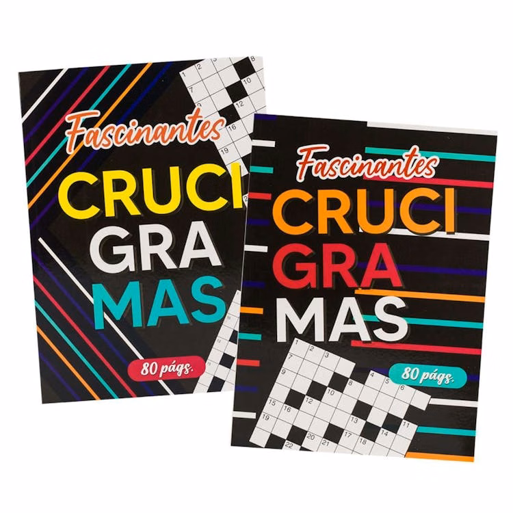 Spanish Crossword Puzzle Books - 80 Pages Two Titles