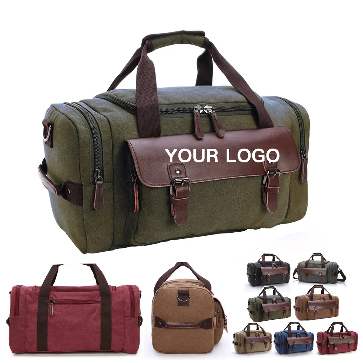 Large Canvas Duffel Bag For Weekend Trips 1