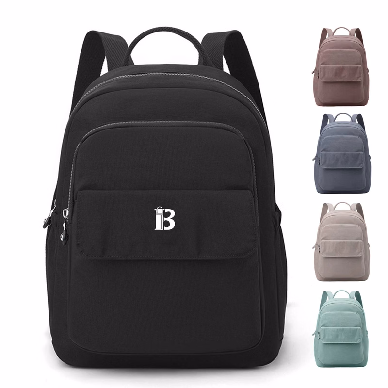 Nylon Backpack Solid Color Simple Fashion for Women