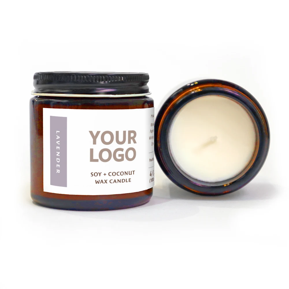 4 oz Hand-Poured Lavender Candles 1