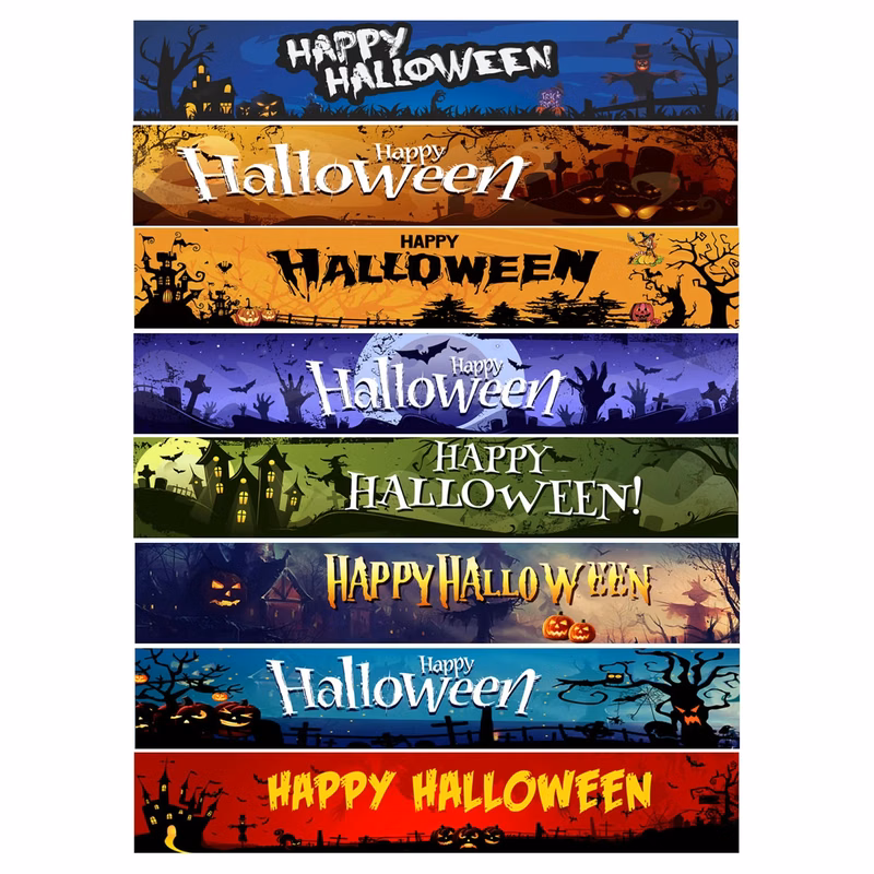 Spooky Halloween Party Decorations Banner
