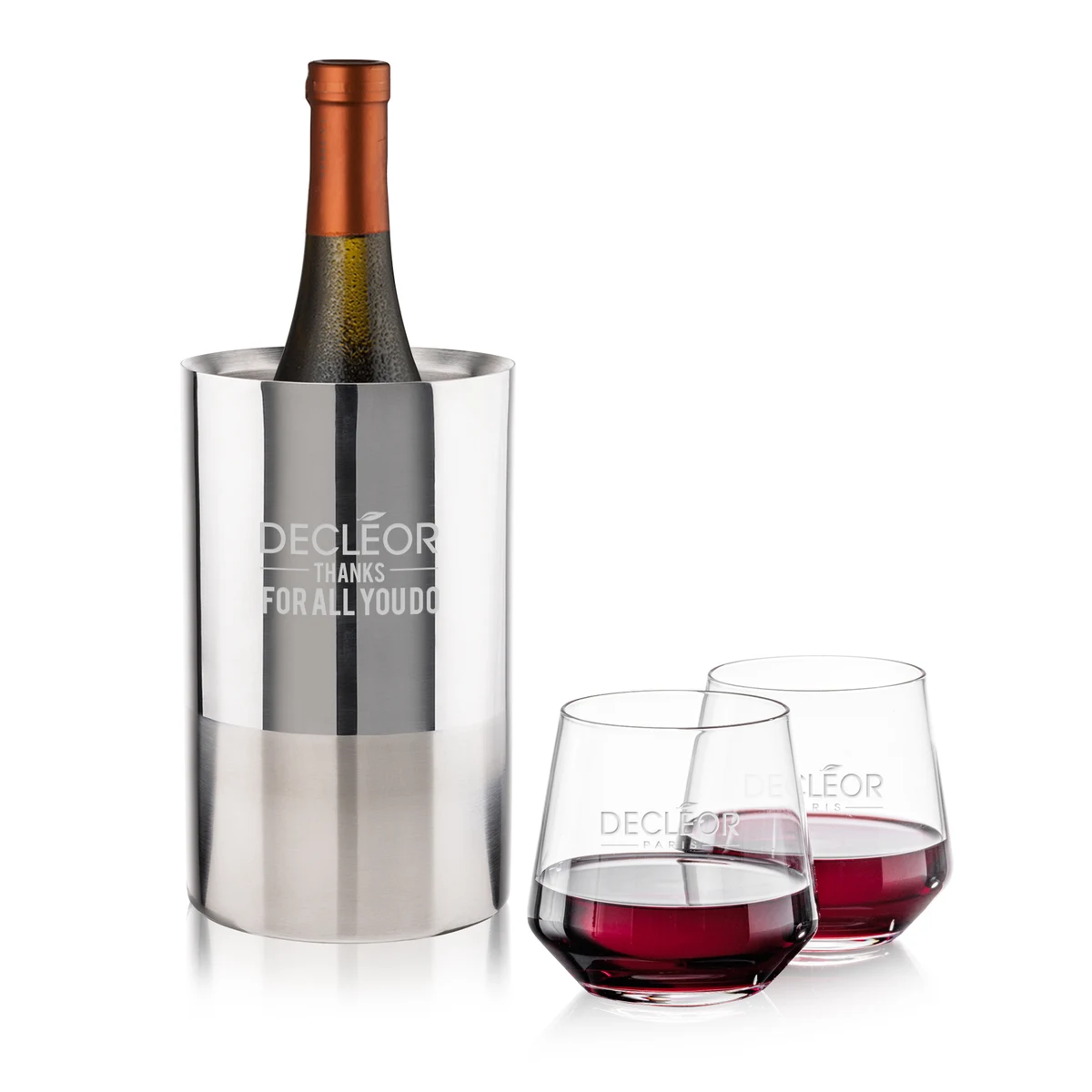 Catania Wine Cooler & Tucson Stemless Wine Set 1