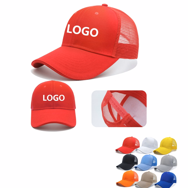 Adjustable Mesh Back 6 Panels Slight Curved Trucker Cap