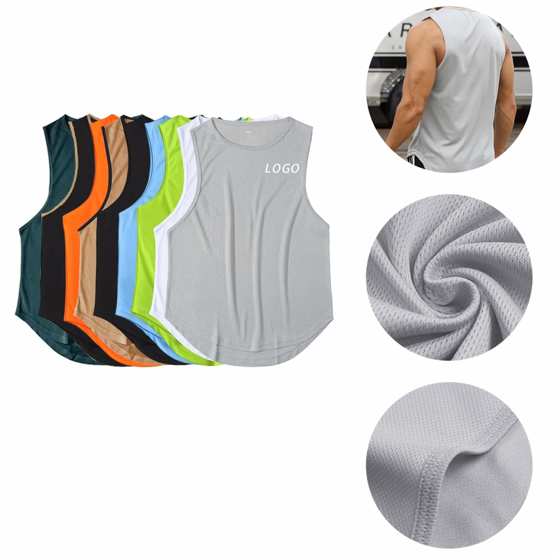 Breathable Sport Tank Top With Logo For Sport, Gym