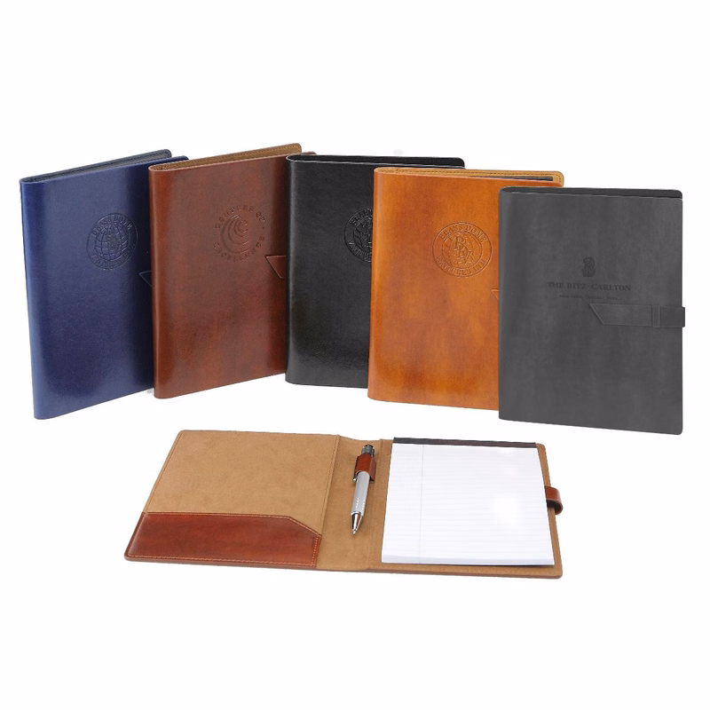 Brown New Age Italian PU Leather Padfolio (Brown)