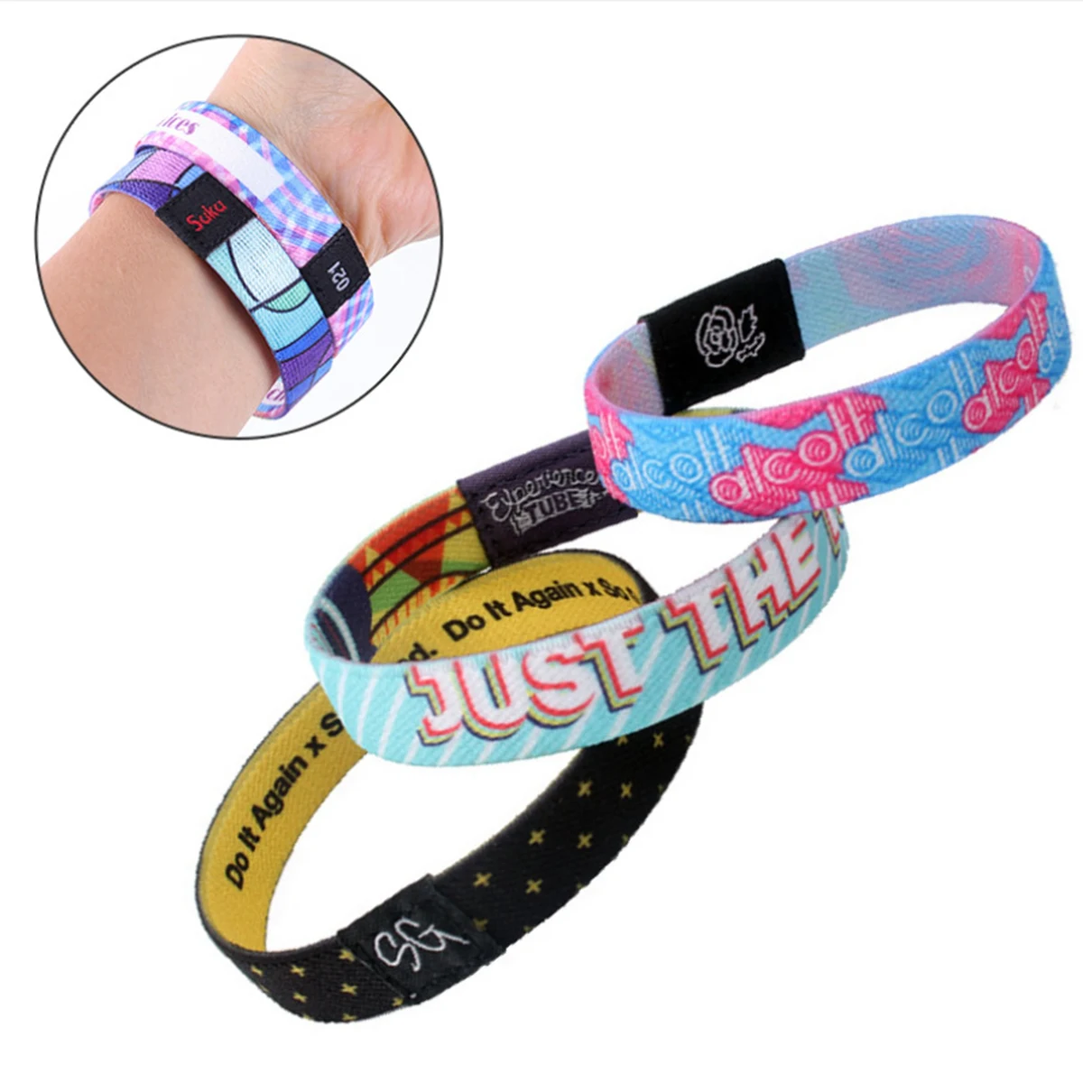 5/8" Sublimated Elastic Event Wristband 1