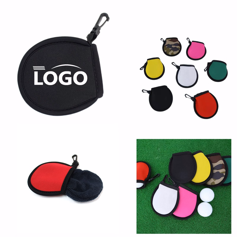 Portable Pocket Golf Ball Cleaner Pouch MOQ 10 pcs