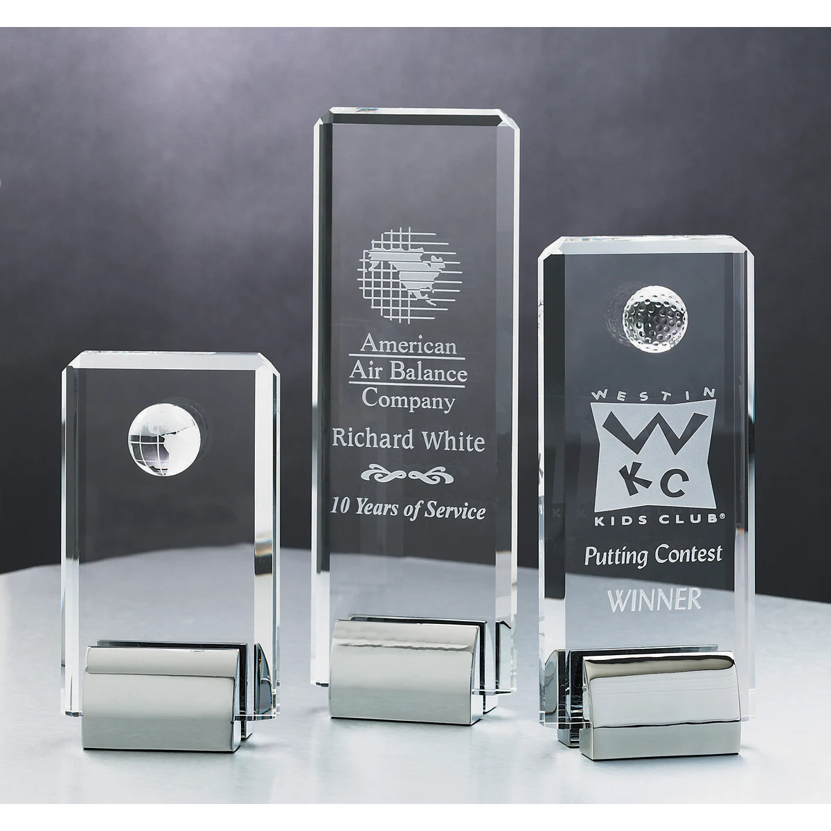 Crystal Beveled Tower Award (3"x6") 1