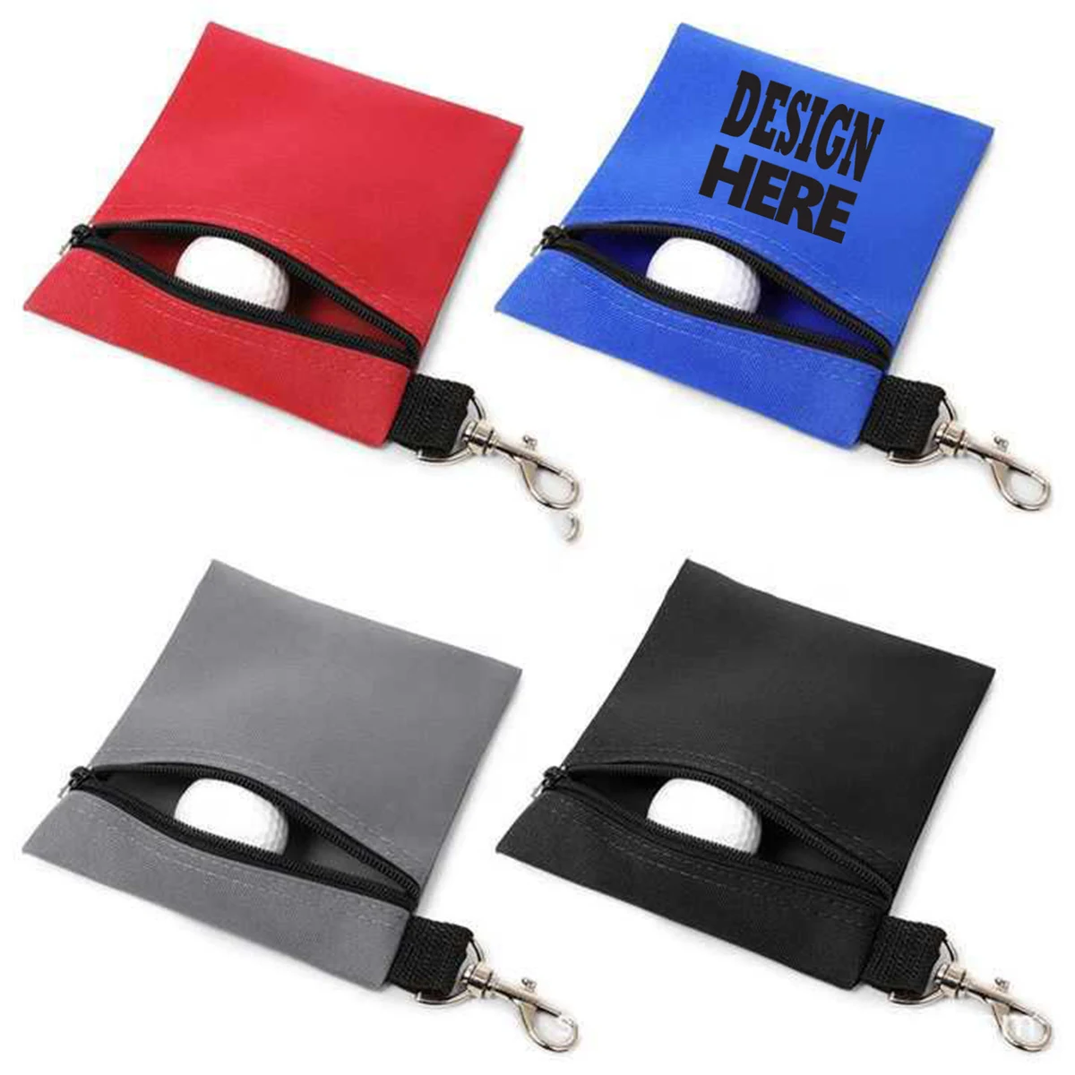 Golf Tee Bag With Clip Accessory Pouch 1