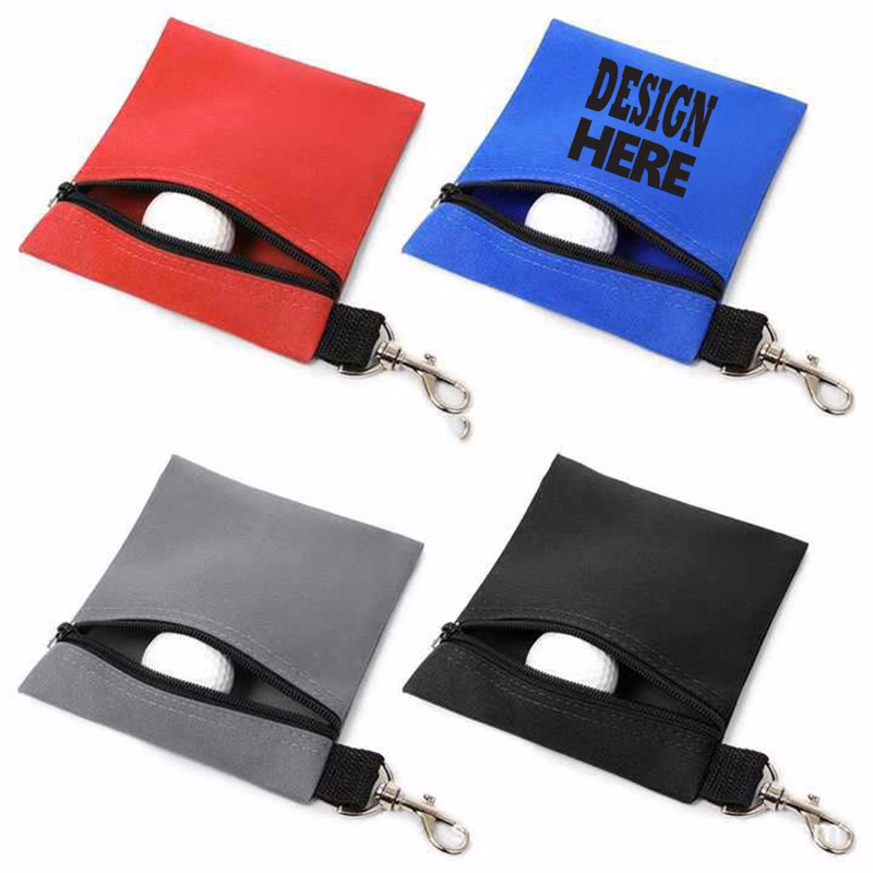 Golf Tee Bag With Clip Accessory Pouch