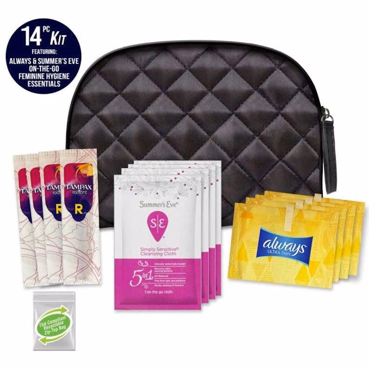 Feminine Hygiene Travel Kits - 14 Pieces