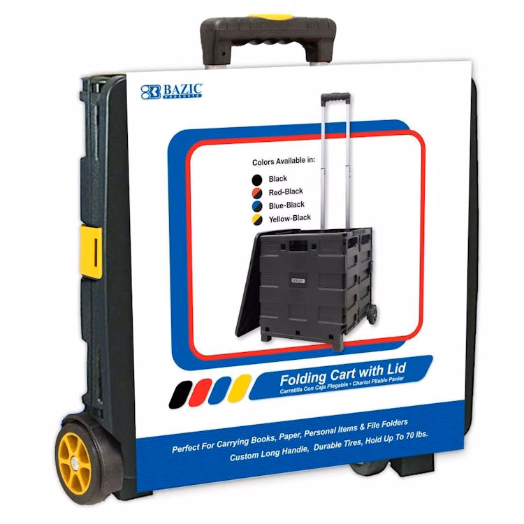 Folding Carts on Wheels - Yellow Lid Cover 16"