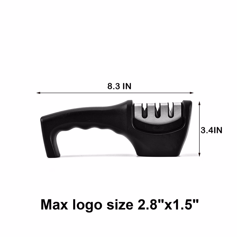 3-Stage Knife Sharpener W/ Cut Resistant Glove