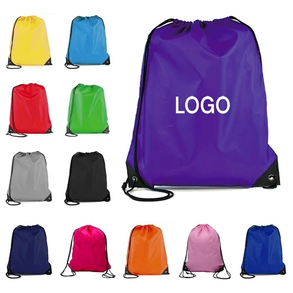 Custom Large Polyester Drawstring Backpack — Durable Sports & Event Giveaway Bag 1