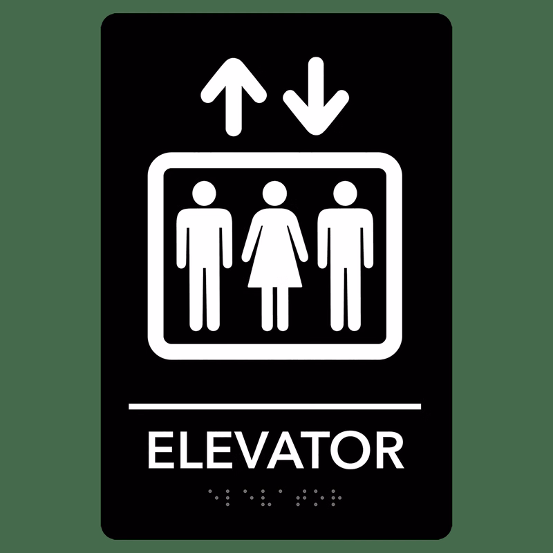 Elevator Pre-Designed ADA Sign