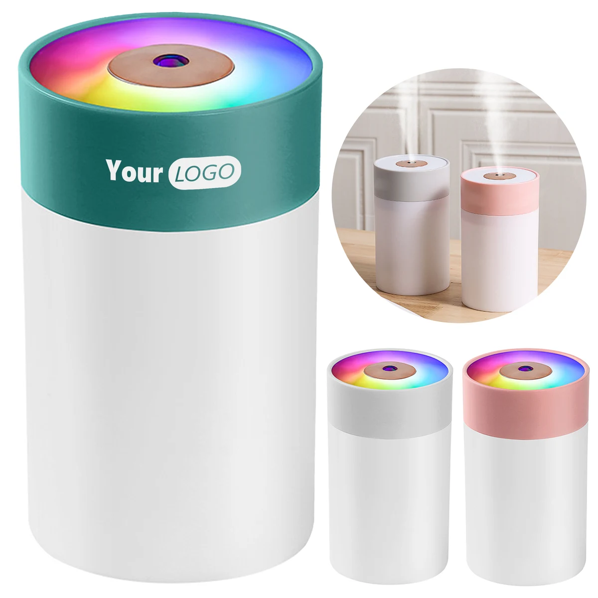 Abs Desktop Humidifier With Ambient Light 1
