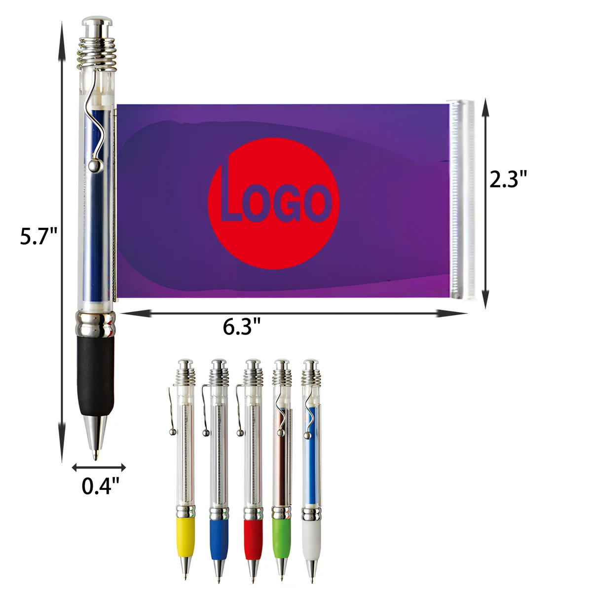 Convenient Push Button Banner Pen 1