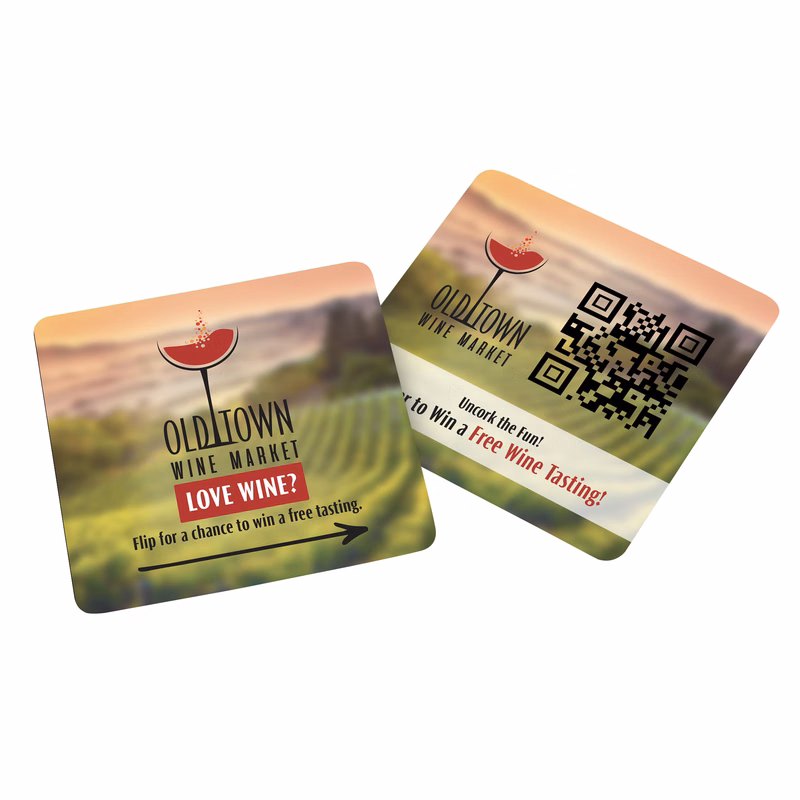 Value Square Full Color 2-Sided Paper Coaster