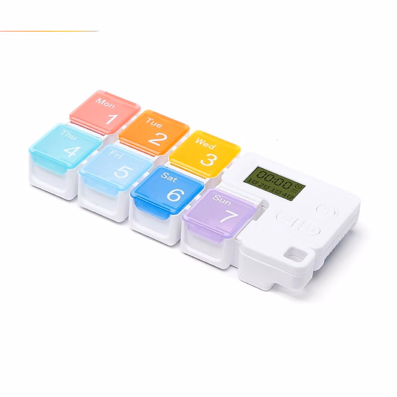 7 Day Am Pm Pill Organizer With Reminder Alarm