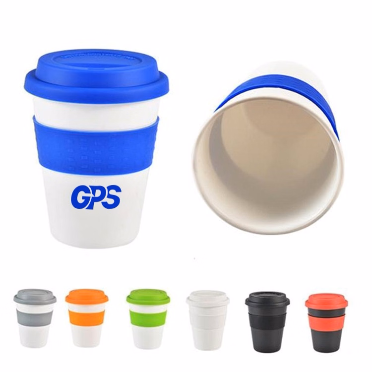 12 oz Coffee Mug with Silicone Lid & Cup Sleeve