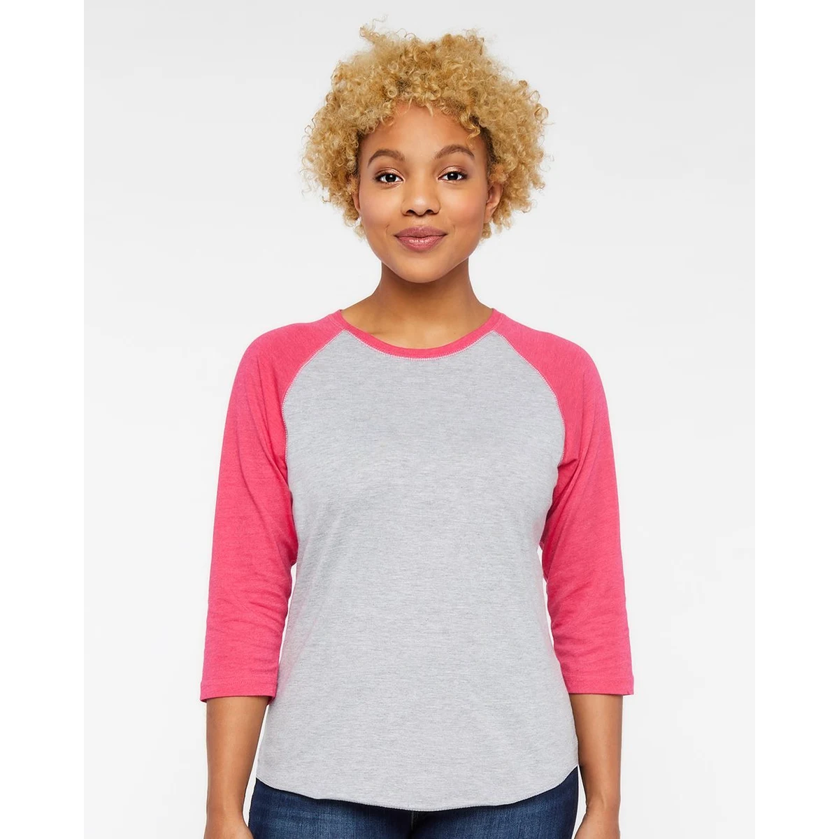 Women's Baseball Fine Jersey Three-Quarter Sleeve Tee - 3530 1