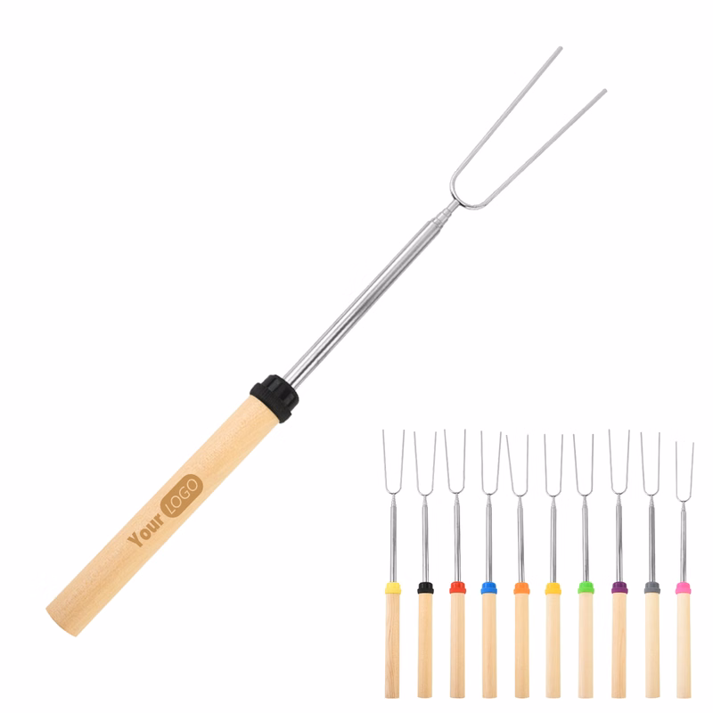 Stainless Steel U-Shaped Telescoping BBQ Fork