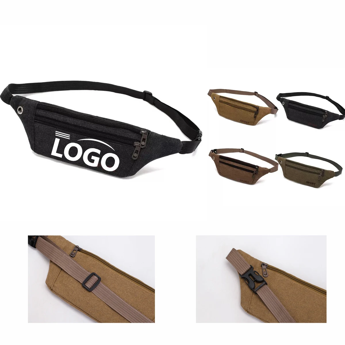 Custom Outdoor Fanny Pack Waist Bag MOQ 10pcs 1