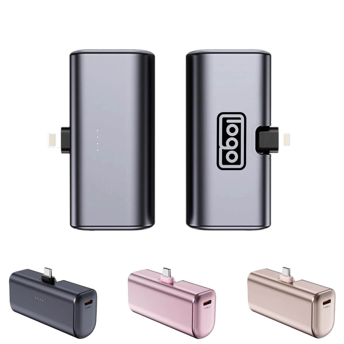 5000mAh Portable Power Bank with Built-in Cables 1
