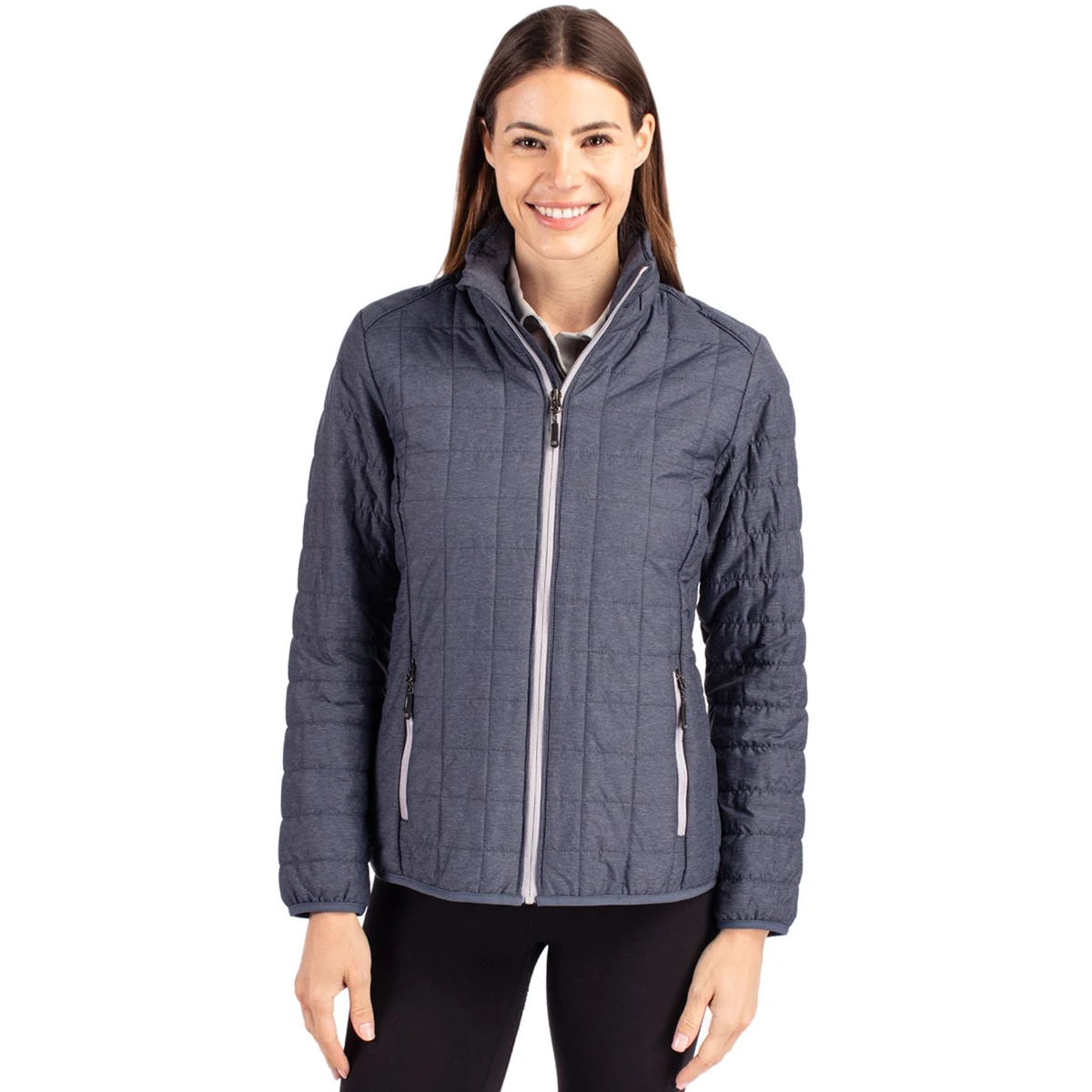Cutter & Buck Rainier Recycled Insulated Puffer Womens Full Zip Jacket 1