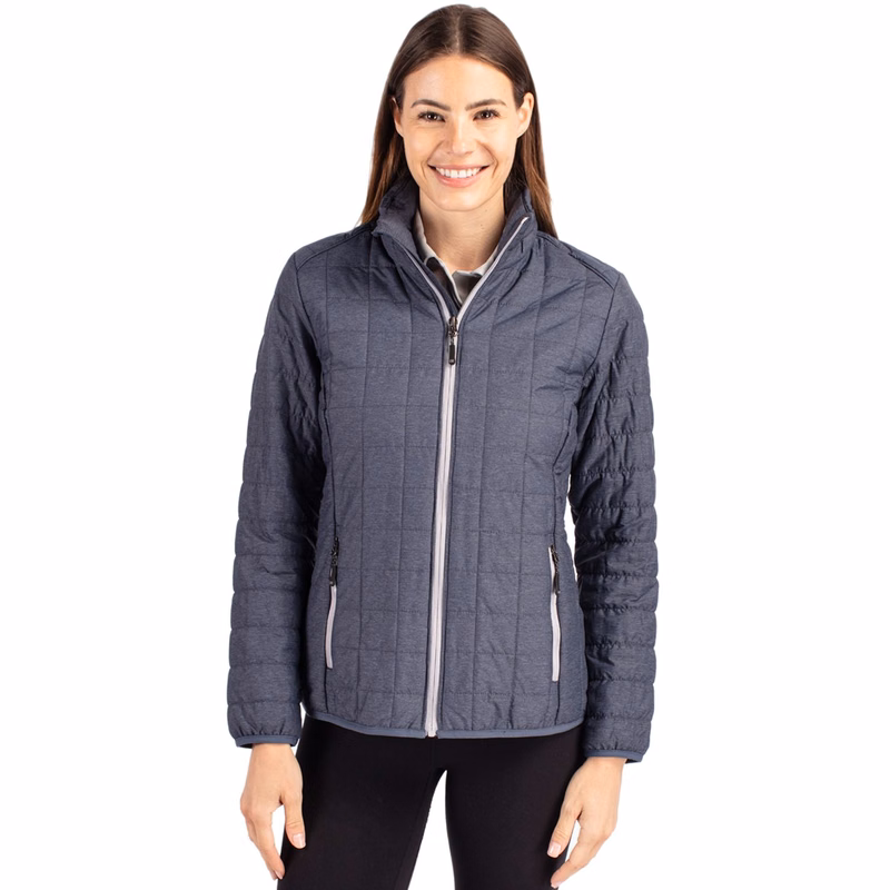 Cutter & Buck Rainier Recycled Insulated Puffer Womens Full Zip Jacket