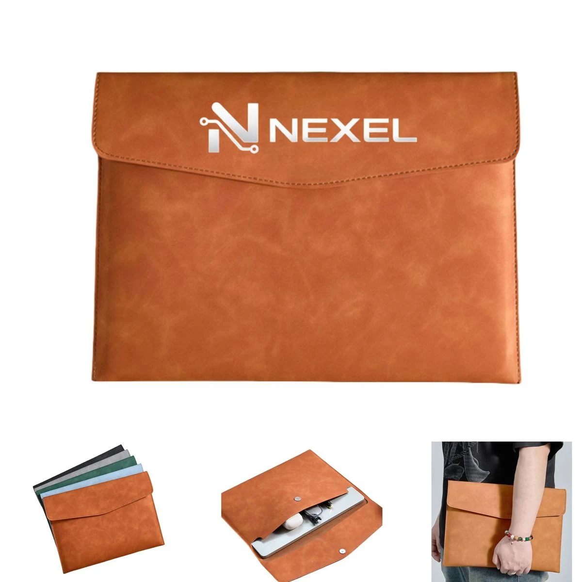 Waterproof PU Leather A4 File Folder Laptop Sleeve Pouch 1
