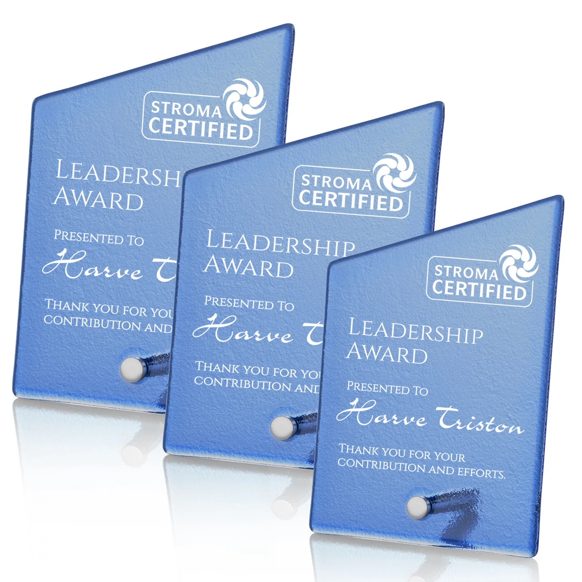Atchison Blue Slant Award - Silver 1