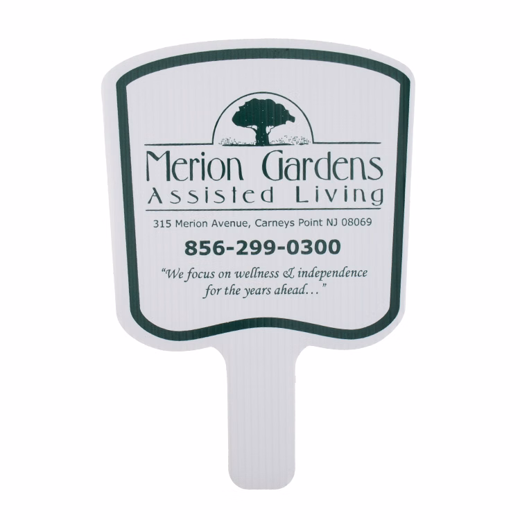 Bread Shape Hand Fan, Screen Printed