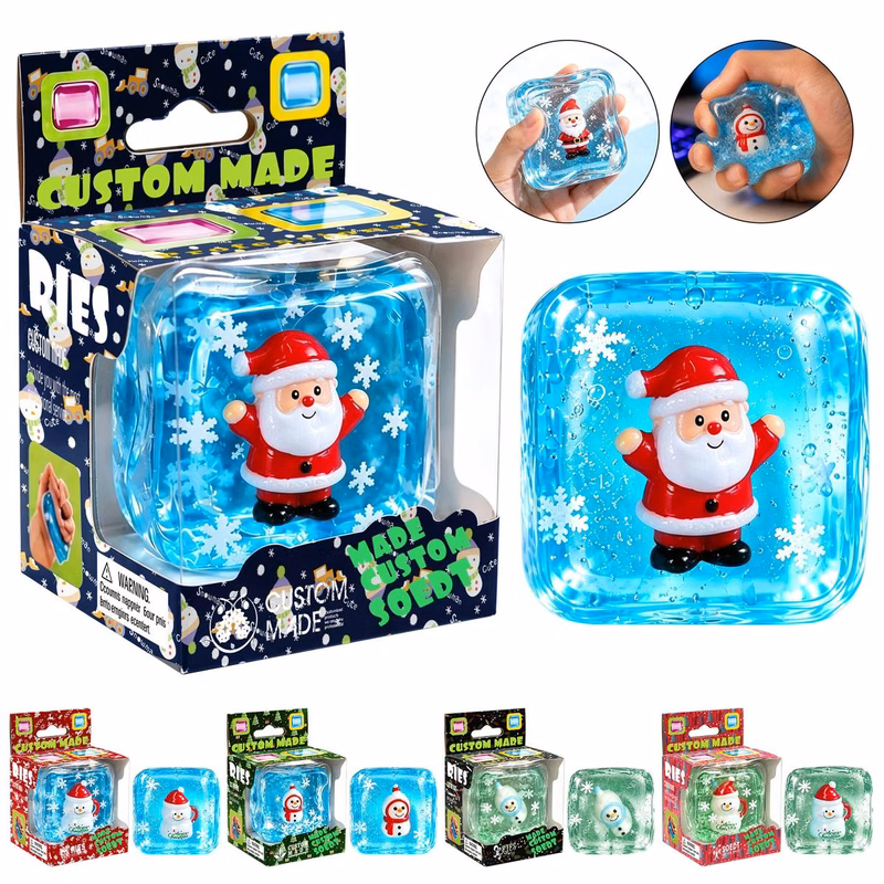 Christmas Snowman Cube Squishy Toy