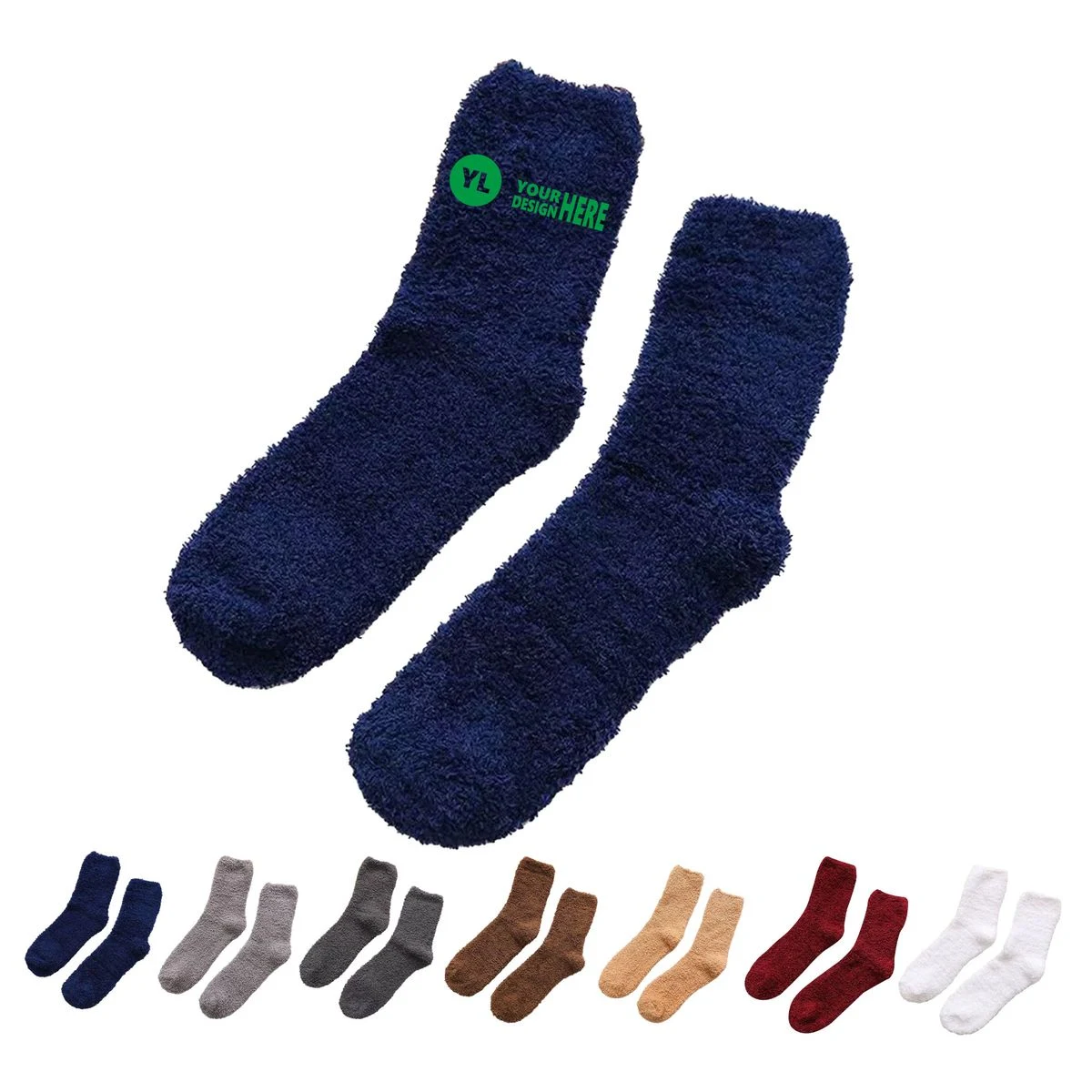 Warm Fleece Thick Winter Solid Socks 1