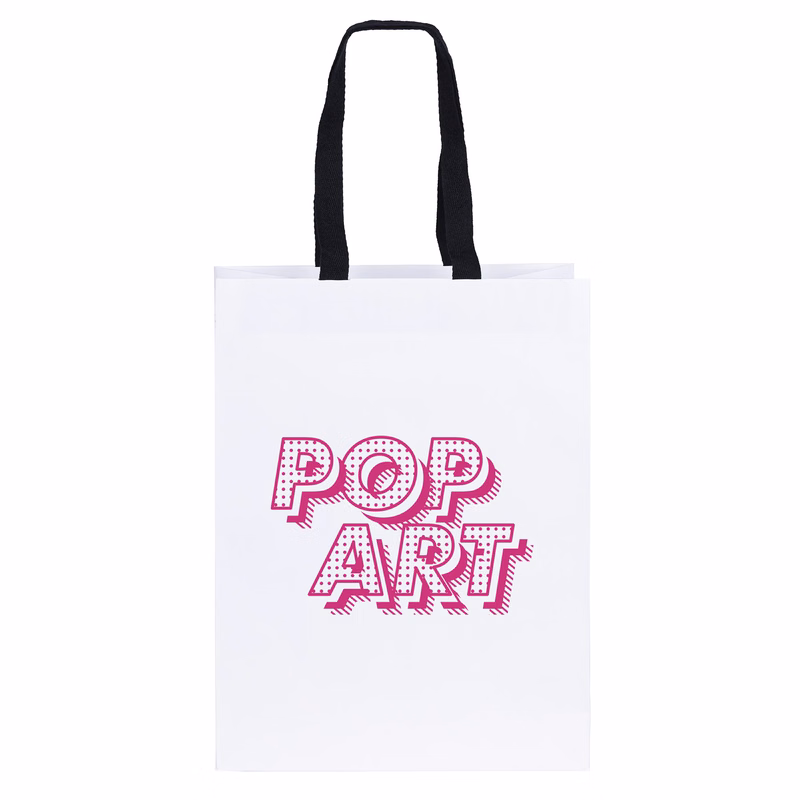 Cedar - Woven Handle White Eurotote - Flexo Ink Print