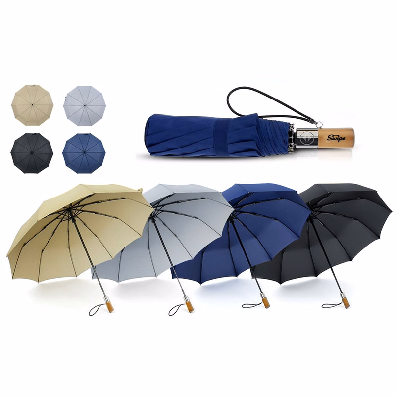 10 Ribs Auto Open Close Folding Umbrella