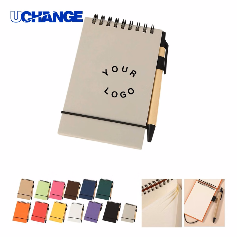 Mini Spiral Notebook Set with Eco Pen and Strap