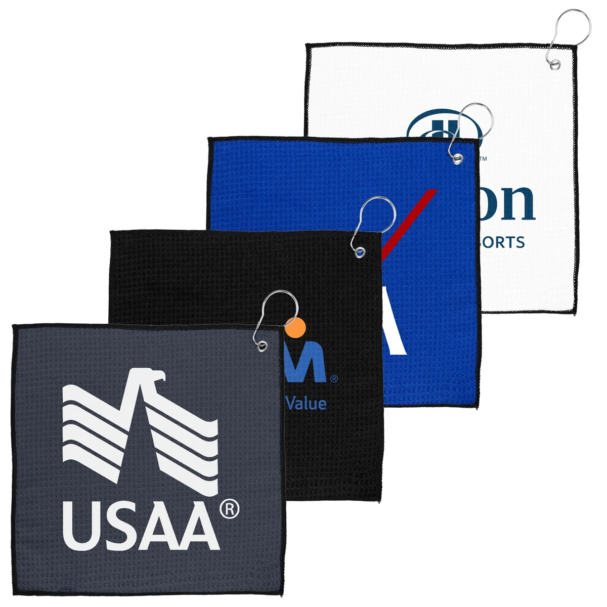 ProWaffle 12x12 rPET Golf Towel 1