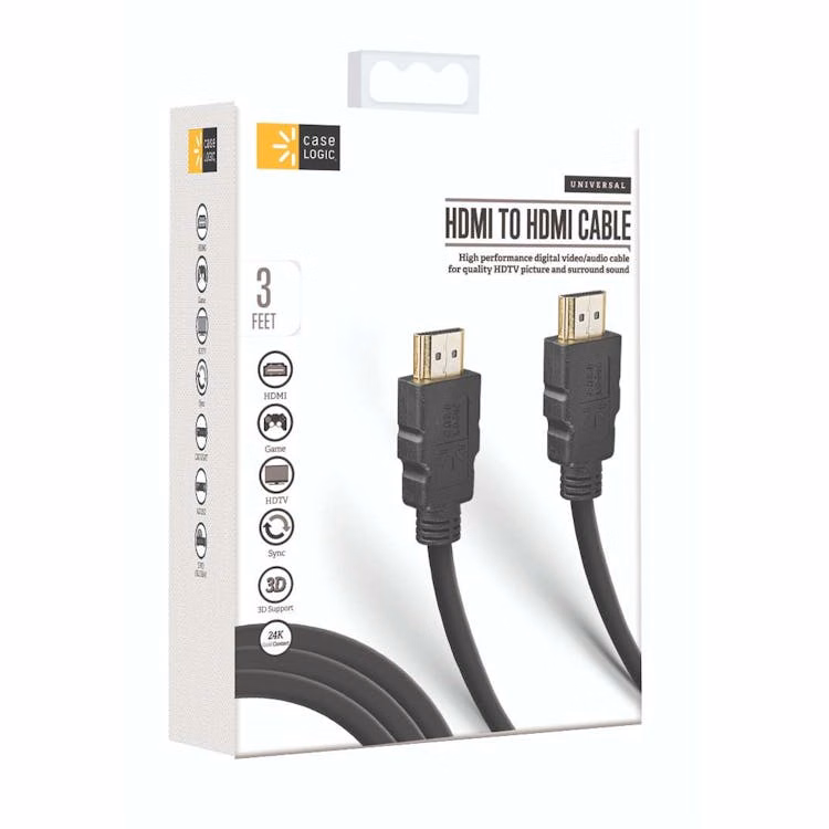 HDMI to HDMI Cables - 3' Black
