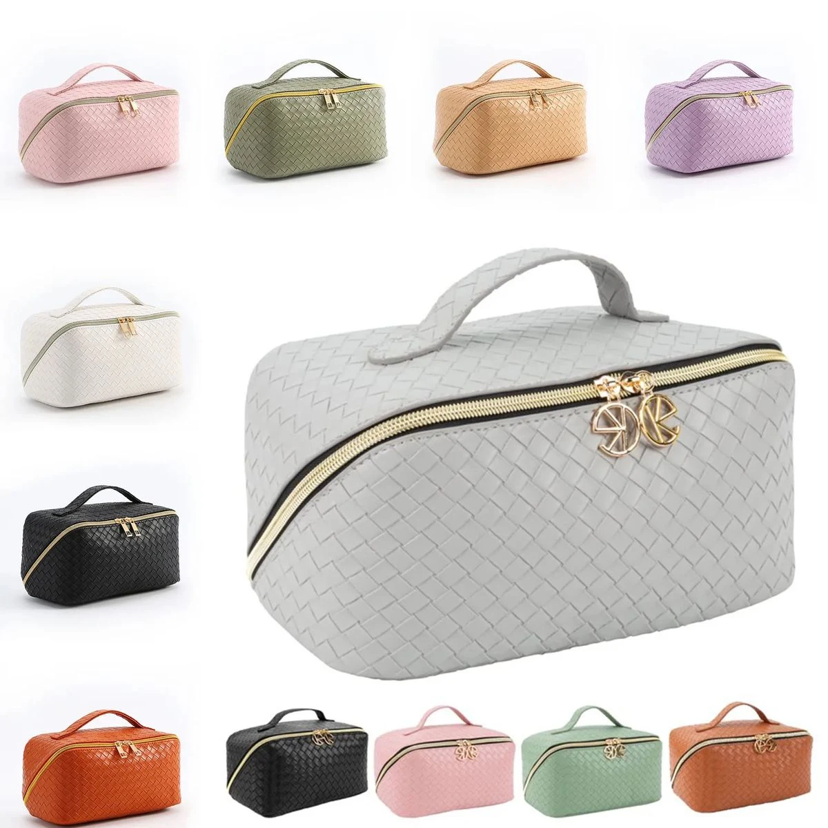Large Capacity Leather Waterproof Makeup Bag 1