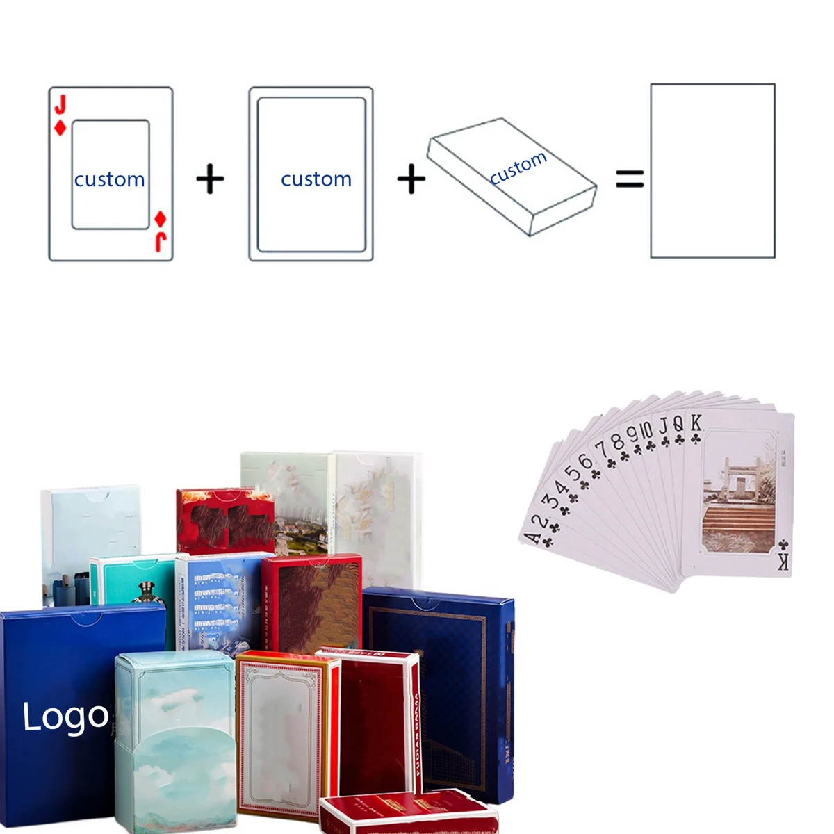 Premium Thickened Poker Playing Cards Custom Back 1
